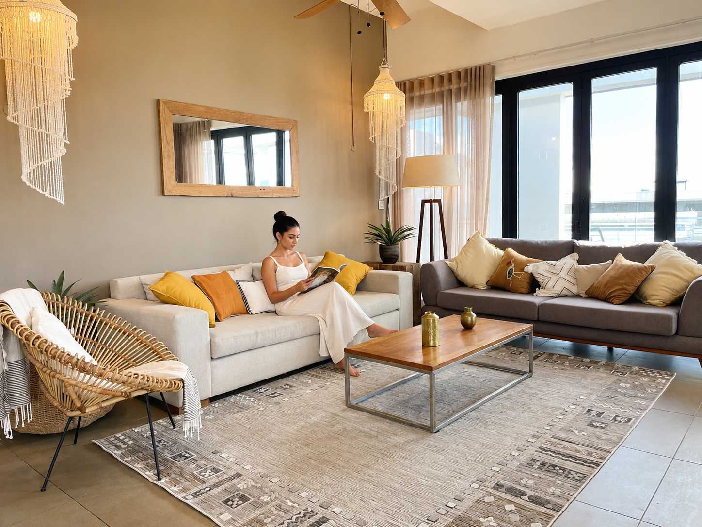 Oceanfront terrace at a Smartstay-managed property in Mauritius